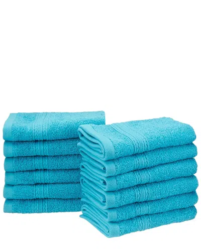 Superior 24pc Cotton Washcloth Set In Blue