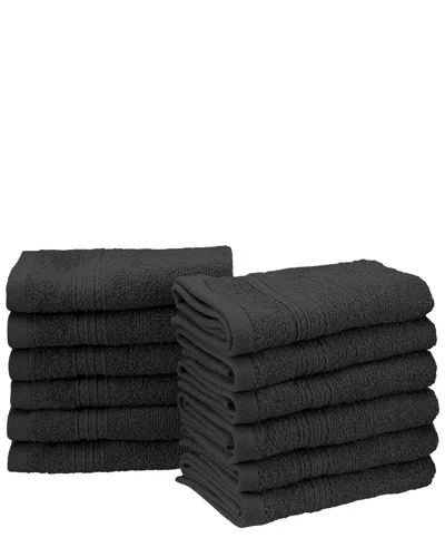 Superior 24pc Cotton Washcloth Set In Black