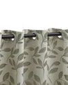 Superior 26x63 Leaves Modern Bohemian Blackout 2pc Curtain Panel Set In Green