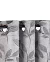 Superior 26x63 Leaves Modern Bohemian Blackout 2pc Curtain Panel Set In Grey