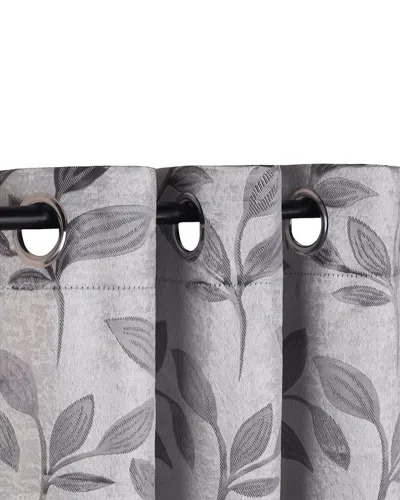 SUPERIOR SUPERIOR 26X63 LEAVES MODERN BOHEMIAN BLACKOUT 2PC CURTAIN PANEL SET