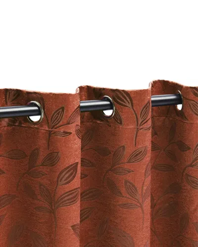 SUPERIOR SUPERIOR 26X63 LEAVES MODERN BOHEMIAN BLACKOUT S 2PC CURTAIN PANEL SET