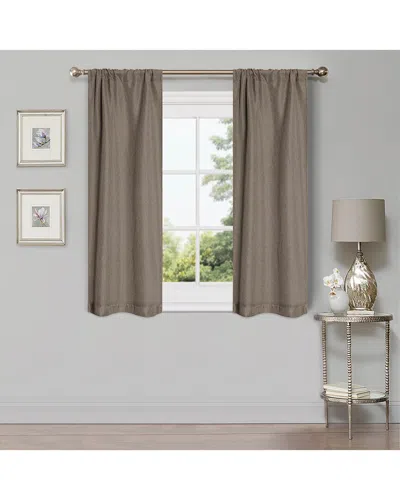 Superior 26x63 Linen-inspired Classic Modern Blackout 2pc Curtain Panel Set In Blue