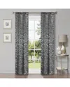 Superior 26x84 Leaves Modern Bohemian Blackout 2pc Curtain Panel Set In Black
