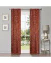 Superior 26x84 Leaves Modern Bohemian Blackout 2pc Curtain Panel Set In Copper