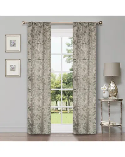 Superior 26x84 Leaves Modern Bohemian Blackout 2pc Curtain Panel Set In Green
