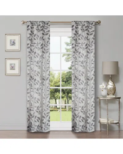 SUPERIOR SUPERIOR 26X84 LEAVES MODERN BOHEMIAN BLACKOUT 2PC CURTAIN PANEL SET