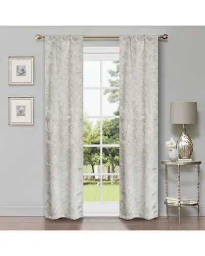 Superior 26x84 Leaves Modern Bohemian Blackout 2pc Curtain Panel Set In Ivory