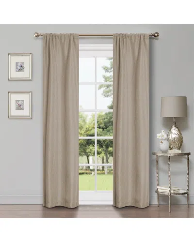 Superior 26x84 Linen-inspired Classic Modern Blackout 2pc Curtain Panel Set In Brown