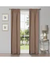 Superior 26x84 Linen-inspired Classic Modern Blackout 2pc Curtain Panel Set In Brown