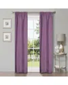 Superior 26x84 Linen-inspired Classic Modern Blackout 2pc Curtain Panel Set In Purple