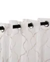 Superior 26x84 Modern Geometric Lattice Sheer 2pc Curtain Panel Set In Beige