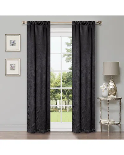 Superior 26x84 Modern Geometric Waves Blackout 2pc Curtain Panel Set In Grey