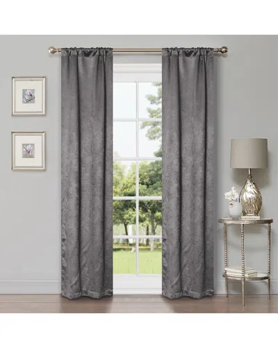 Superior 26x84 Modern Geometric Waves Blackout 2pc Curtain Panel Set In Gray