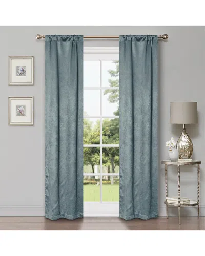 Superior 26x84 Modern Geometric Waves Blackout 2pc Curtain Panel Set In Teal