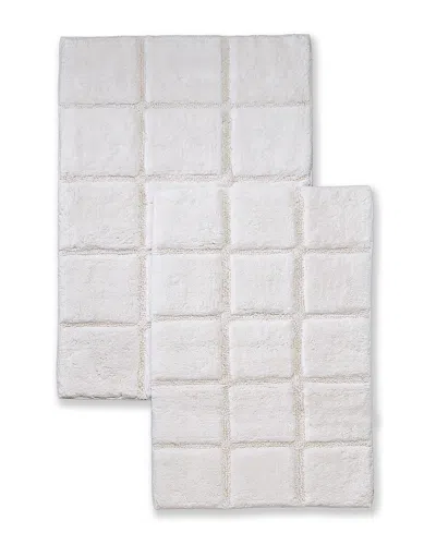 SUPERIOR SUPERIOR 2PC CHECKERS COTTON BATH RUG SET