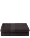 Superior 2pc Cotton Bath Sheet Set In Brown
