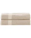 Superior 2pc Cotton Bath Sheet Set In Neutral