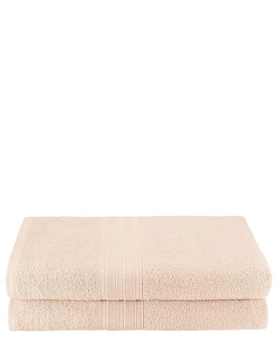 Superior 2pc Cotton Bath Sheet Set In Neutral