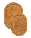 Superior Non-slip Oval 2pc Plush Absorbent Bath Rug Set