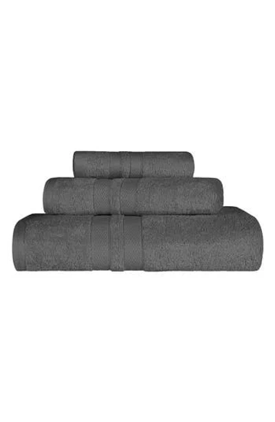 Superior 3-piece Turkish Cotton Towel Set In Gray