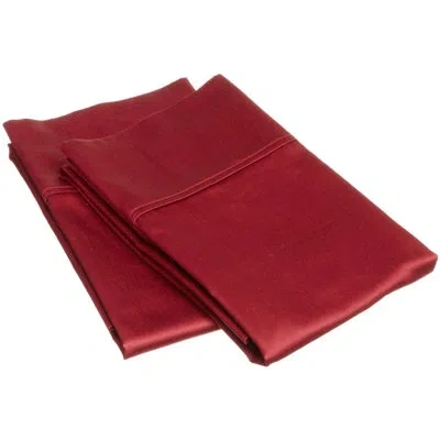 Superior 300 Thread Count 100% Egyptian Cotton Solid Color Pillowcase Set In Burgundy