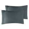 Superior 300 Thread Count 100% Rayon From Bamboo Solid Pillowcase Set In Charcoal