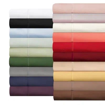 Superior 300 Thread Count Certified Egyptian Cotton Blend Solid Deep Pocket Bed Sheet Set In Navy Blue