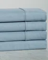 Superior 300 Thread Count Egyptian Cotton Solid Deep Pocket Sheet Set In Blue