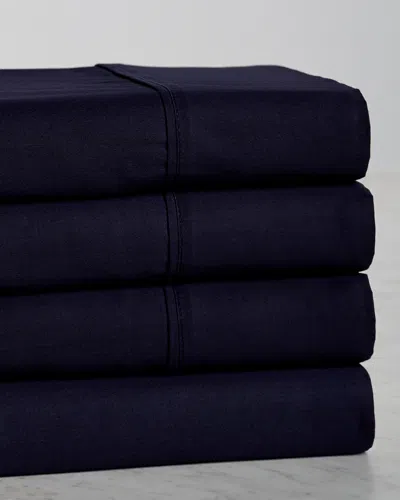Superior 300 Thread Count Egyptian Cotton Solid Deep Pocket Sheet Set In Blue