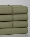 Superior 300 Thread Count Egyptian Cotton Solid Deep Pocket Sheet Set In Green