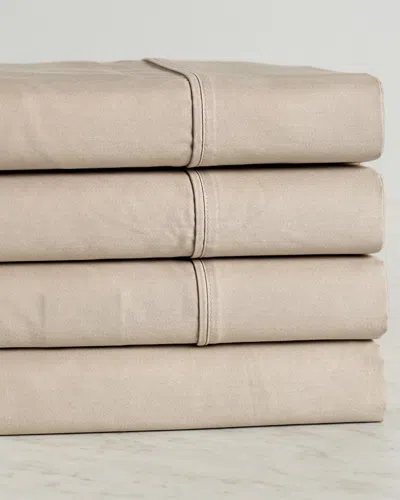 Superior 300 Thread Count Egyptian Cotton Solid Deep Pocket Sheet Set In Neutral