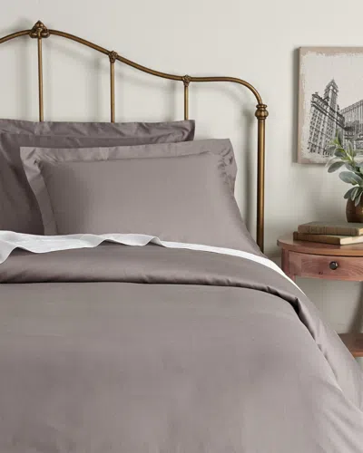 Superior 300 Thread Count Egyptian Cotton Solid Duvet Cover Set In Gray