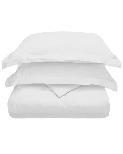 Superior 300 Thread Count Modal Solid Wrinkle-free Duvet Cover Set In White