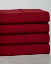 Superior 300 Thread Count Premium Egyptian Cotton Sheet Set In Red