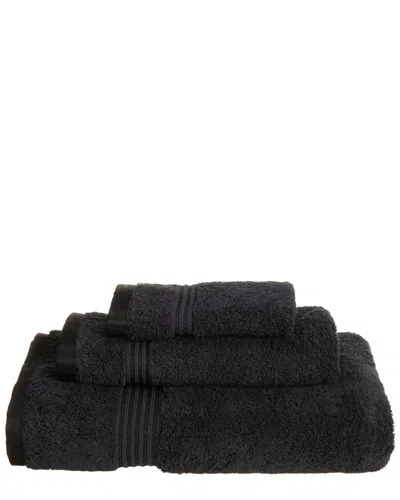 Superior 3pc Egyptian Cotton Towel Set In Black