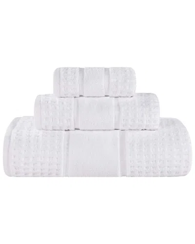 Superior 3pc Zero Twist Cotton Waffle Honeycomb Plush Soft Absorbent Towel Set