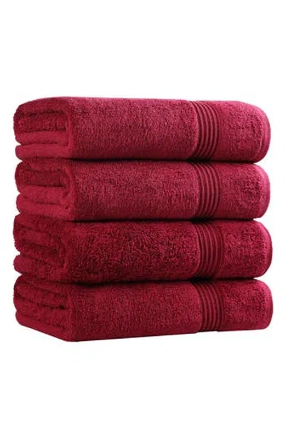 Superior 4-pack Bath Towel Set In Burgundy