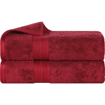 Superior 4-pack Bath Towel Set In Burgundy