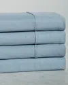 Superior 300 Thread Count Egyptian Cotton Solid Deep Pocket Sheet Set In Blue