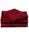 Superior 400 Thread Count Solid Deep Pocket Sheet Set In Burgundy