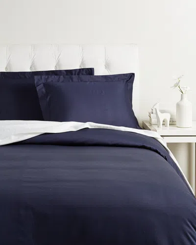Superior 400 Thread Count Egyptian Cotton Solid Duvet Cover Set In Blue
