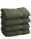 Superior 4pc Egyptian Cotton Hand Towel Set In Green