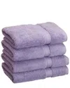 Superior 4pc Egyptian Cotton Hand Towel Set In Purple