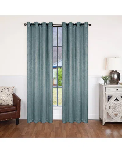 Superior 52x120 Modern Geometric Waves Blackout 2pc Curtain Panel Set In Teal