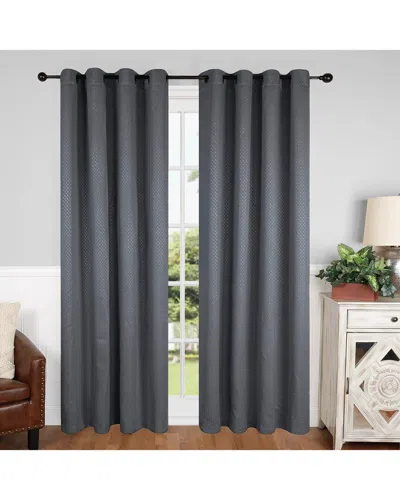 Superior 52x120 Shimmer Abstract Modern Blackout 2pc Curtain Panel Set In Grey