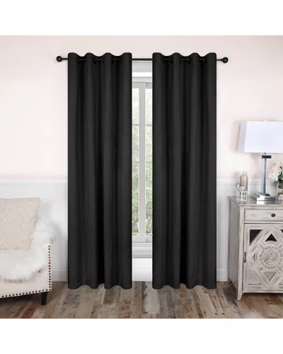 Superior 52x120 Solid Classic Modern Blackout 2pc Curtain Panel Set