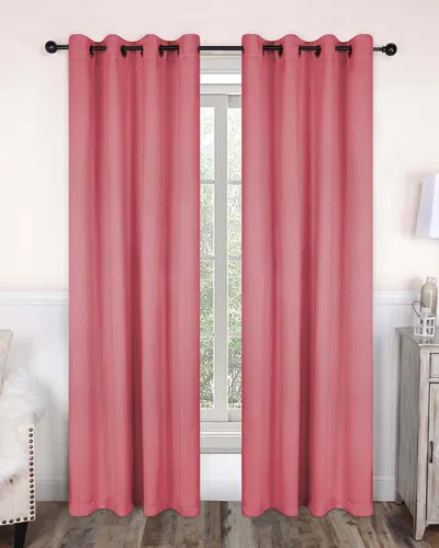 Superior 52x120 Solid Classic Modern Blackout 2pc Curtain Panel Set In Pink