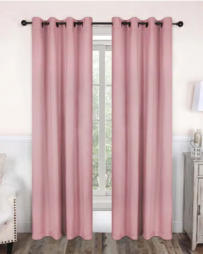 Superior 52x120 Solid Classic Modern Blackout 2pc Curtain Panel Set In Pink
