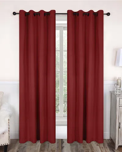 Superior 52x120 Solid Classic Modern Blackout 2pc Curtain Panel Set In Brown